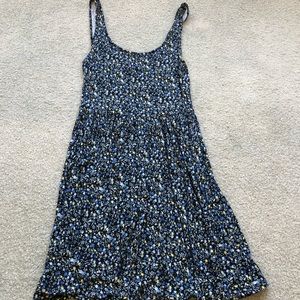 Blue cotton floral sundress.